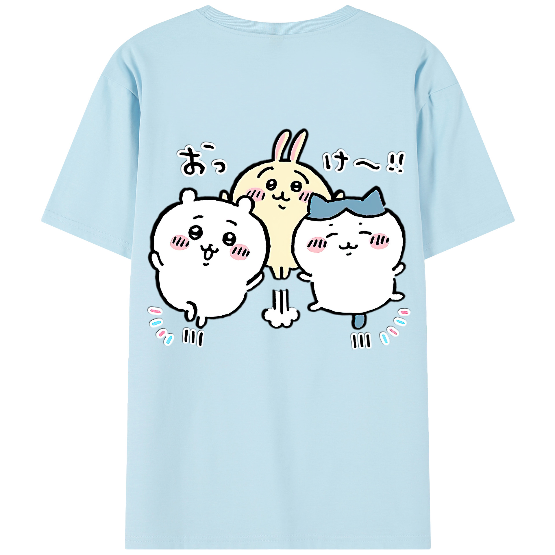 （画像用） ちいかわ ちいかわ Chii-kawa chiikawa 綿100％半袖Tシャツ（背面プリント）